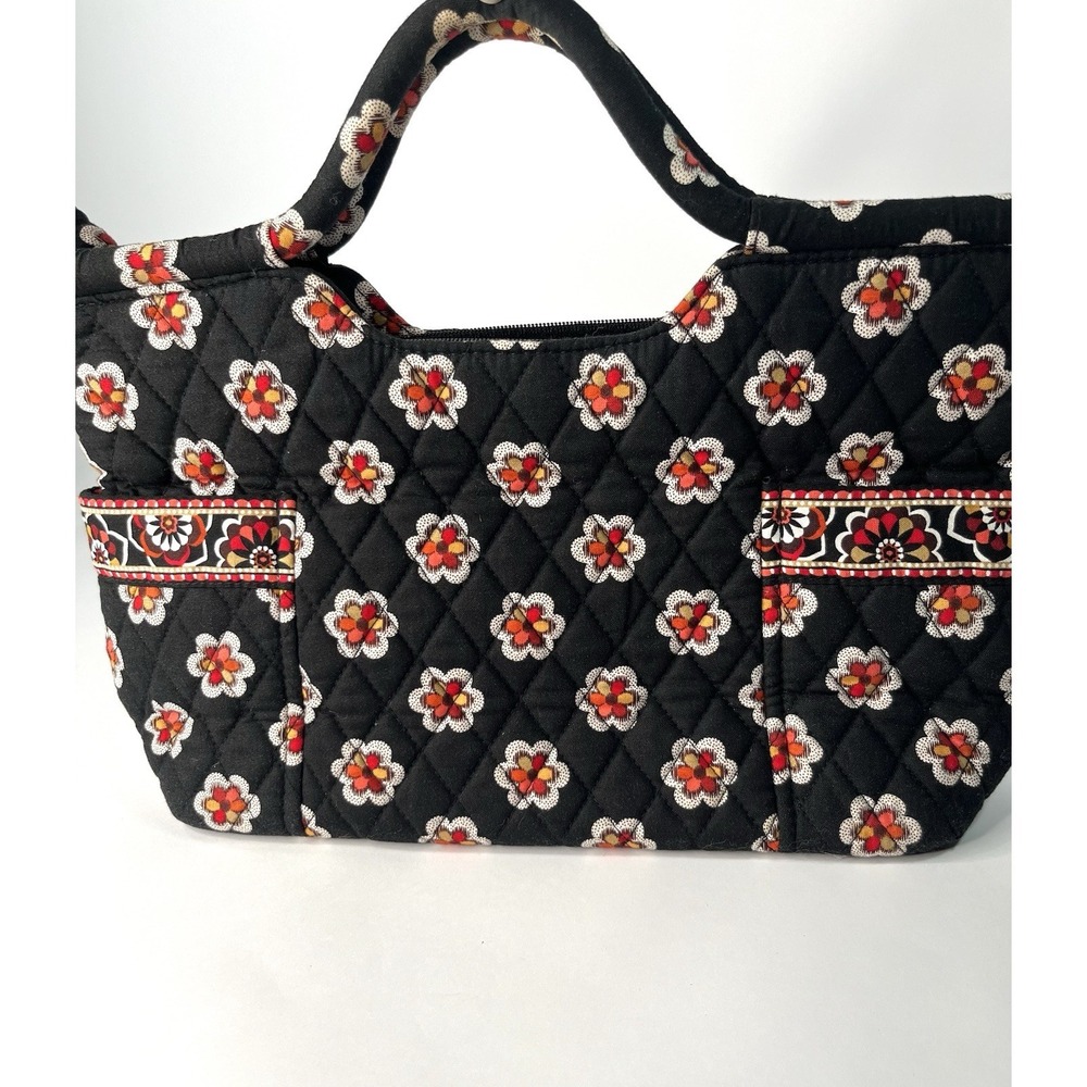 Vera Bradley Gabby Satchel Handbag Zip Pirouette Black